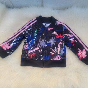adidas Toddlers Girls Multicolor 12months  Zip Up Outerwear Jacket